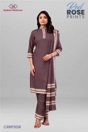 Red Rose Prints | Uniform Salwar Set [CRRP3GR]