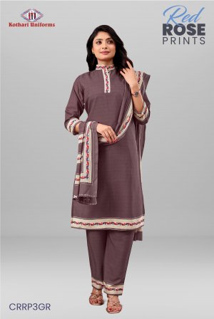 Red Rose Prints | Uniform Salwar Set [CRRP3GR]
