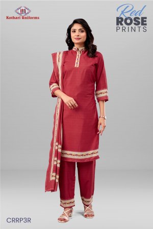Red Rose Prints | Uniform Salwar Set [CRRP3R]