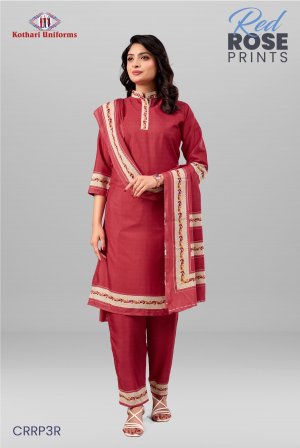 Red Rose Prints | Uniform Salwar Set [CRRP3R]