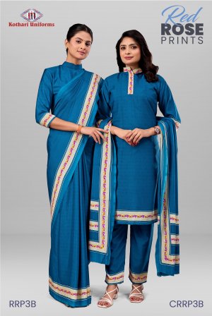Red Rose Prints | Uniform Saree & Salwar Combo [RRP3B]