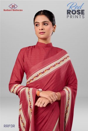 Red Rose Prints | Uniform Saree & Salwar Combo [RRP3R]