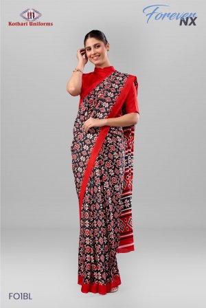 Forever NX | Uniform Saree [FO1BL]