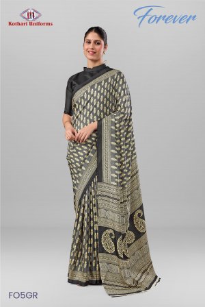 Forever | Uniform Saree [FO5GR]