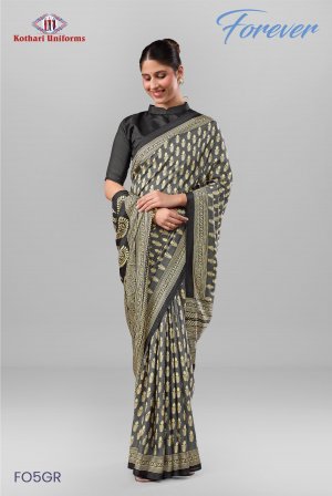 Forever | Uniform Saree [FO5GR]