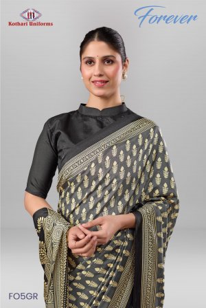 Forever | Uniform Saree [FO5GR]