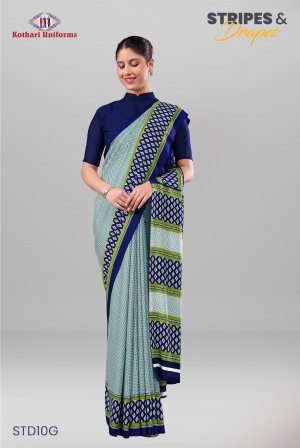 Stripes & Drapes | Uniform Saree [STD10G]