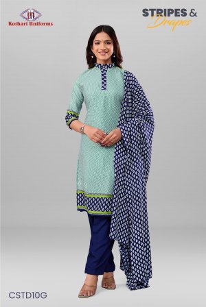 Stripes & Drapes | Uniform Salwar Set [CSTD10G]