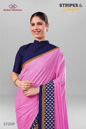 Stripes & Drapes | Uniform Saree [STD11P]