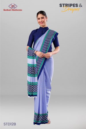 Stripes & Drapes | Uniform Saree [STD12P]