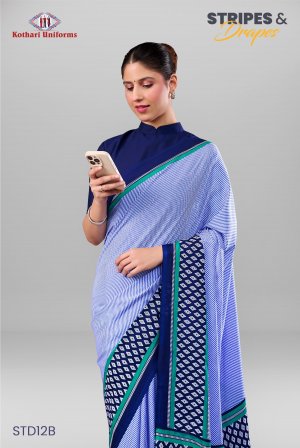Stripes & Drapes | Uniform Saree [STD12P]