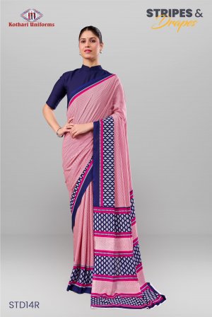 Stripes & Drapes | Uniform Saree [STD14R]