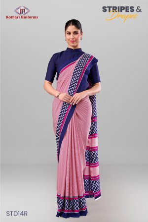 Stripes & Drapes | Uniform Saree [STD14R]