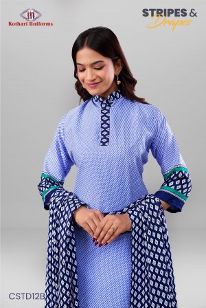 Stripes & Drapes | Uniform Salwar Set [CSTD12B]