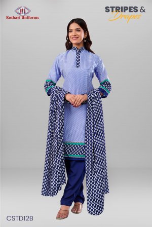 Stripes & Drapes | Uniform Salwar Set [CSTD12B]