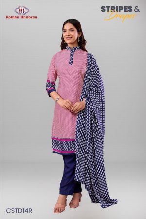 Stripes & Drapes | Uniform Salwar Set [CSTD14R]