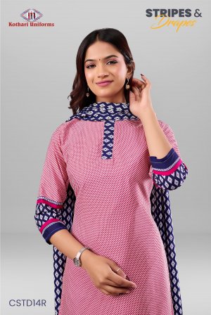 Stripes & Drapes | Uniform Salwar Set [CSTD14R]