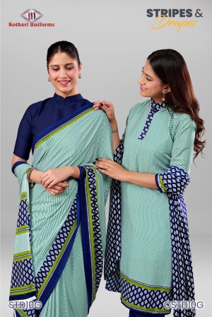Stripes & Drapes | Uniform Saree & Salwar Combo [STD10G]