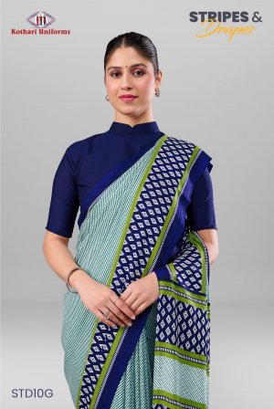 Stripes & Drapes | Uniform Saree & Salwar Combo [STD10G]