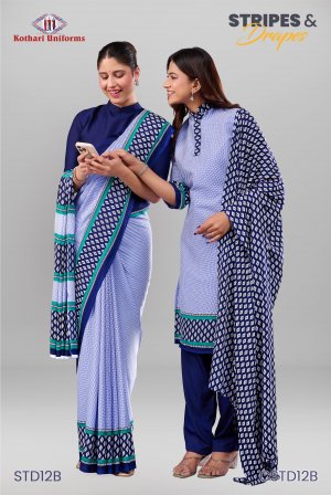 Stripes & Drapes | Uniform Saree & Salwar Combo [STD12B]
