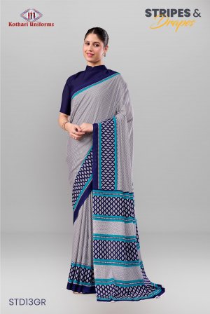 Stripes & Drapes | Uniform Saree & Salwar Combo [STD13GR]