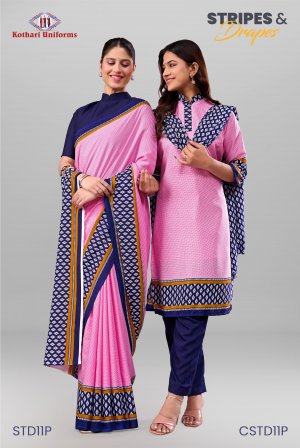 Stripes & Drapes | Uniform Saree & Salwar Combo [STD11P]
