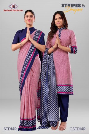 Stripes & Drapes | Uniform Saree & Salwar Combo [STD14R]