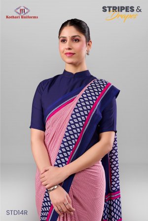 Stripes & Drapes | Uniform Saree & Salwar Combo [STD14R]