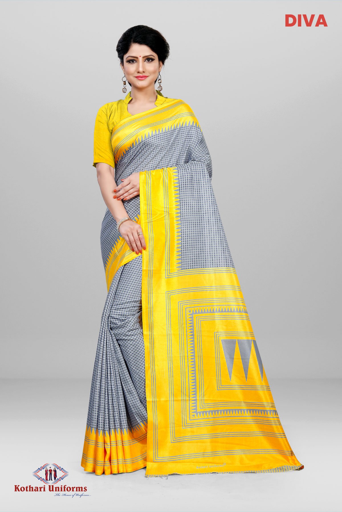 Front Office Uniform Saree With Blouse Piece– Uniform Sarees