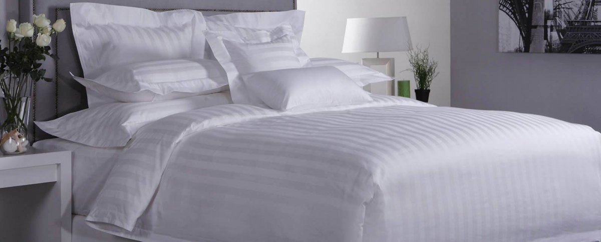 Hotel Bedsheets (Bed Linen) Satin Stripes
