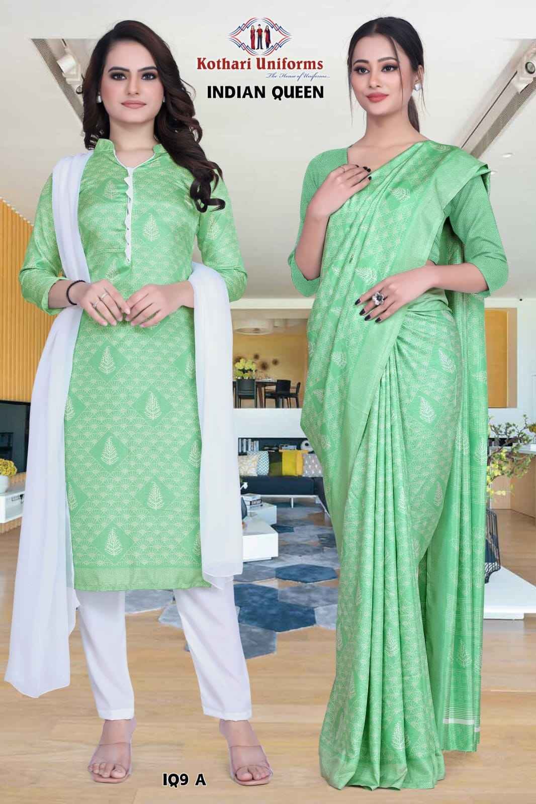 Cotton Salwar Kameez School Uniform, Pattern : Plain, Color : Green at Rs  460 / Set in Bhiwadi