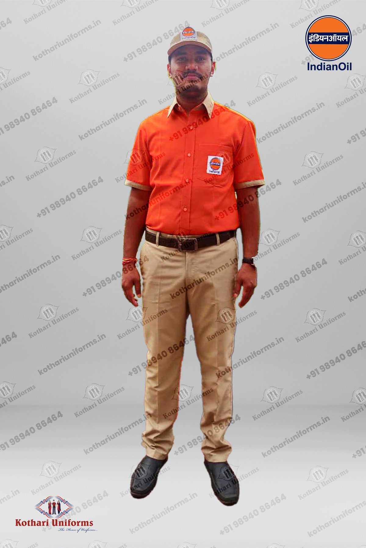IOCL - Indian Oil Petrol Pump Filler Uniform - Tshirt, Pant, & Cap
