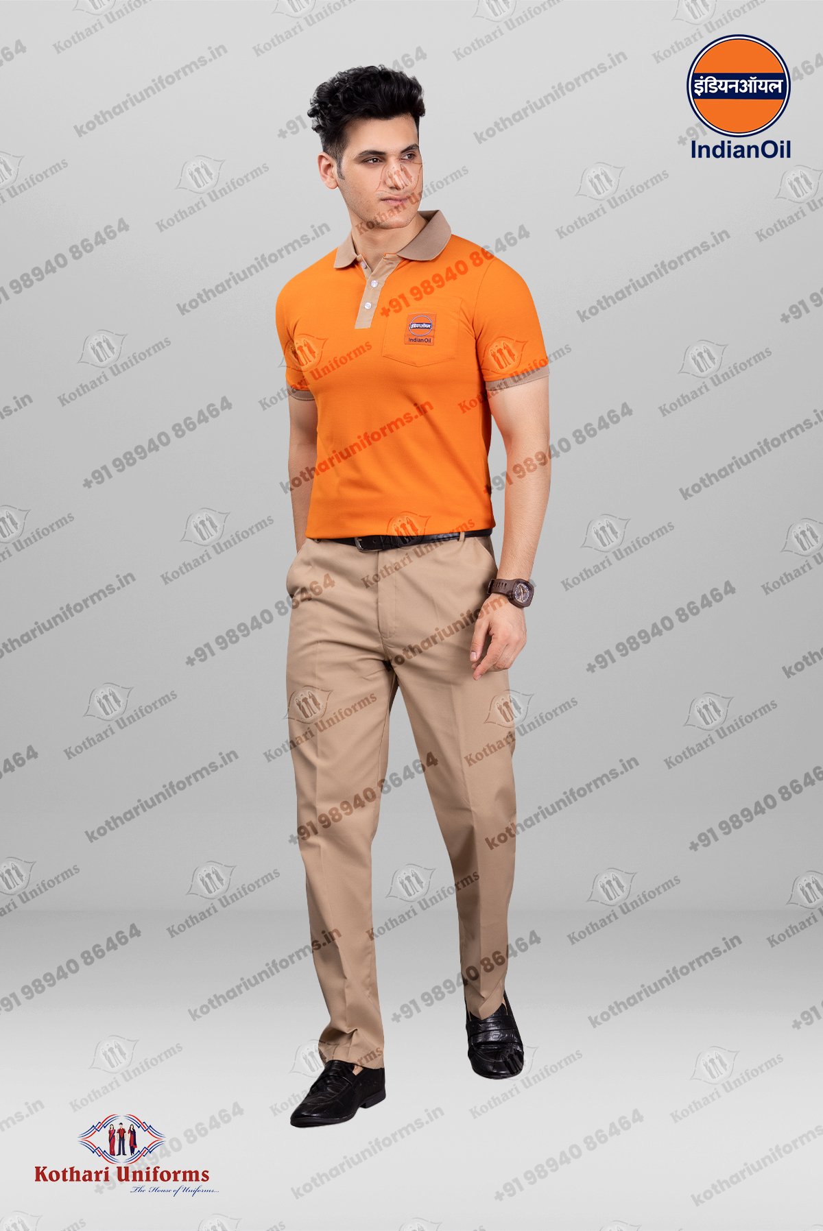 IOCL - Indian Oil Petrol Pump Filler Uniform - T-Shirt & Pant