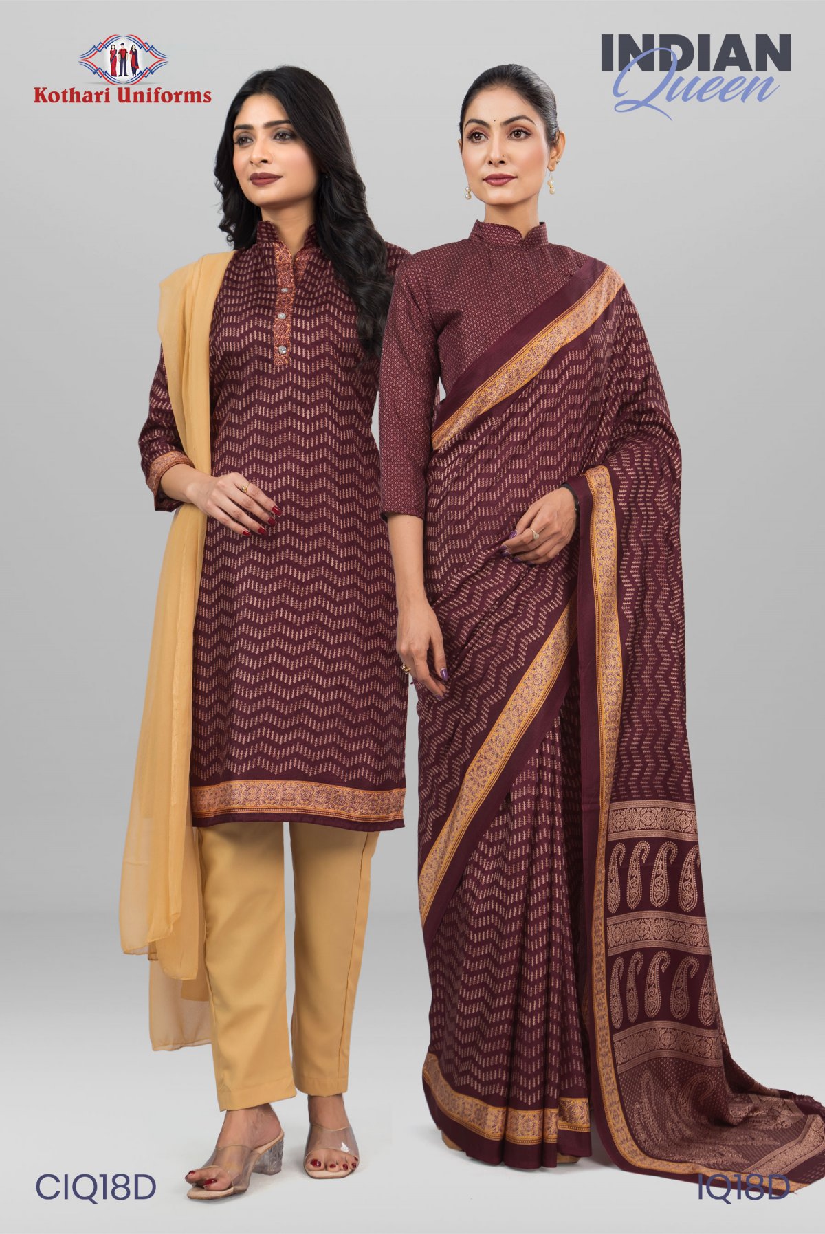 Indian Queen | Uniform Saree & Salwar Combo [IQ18C]
