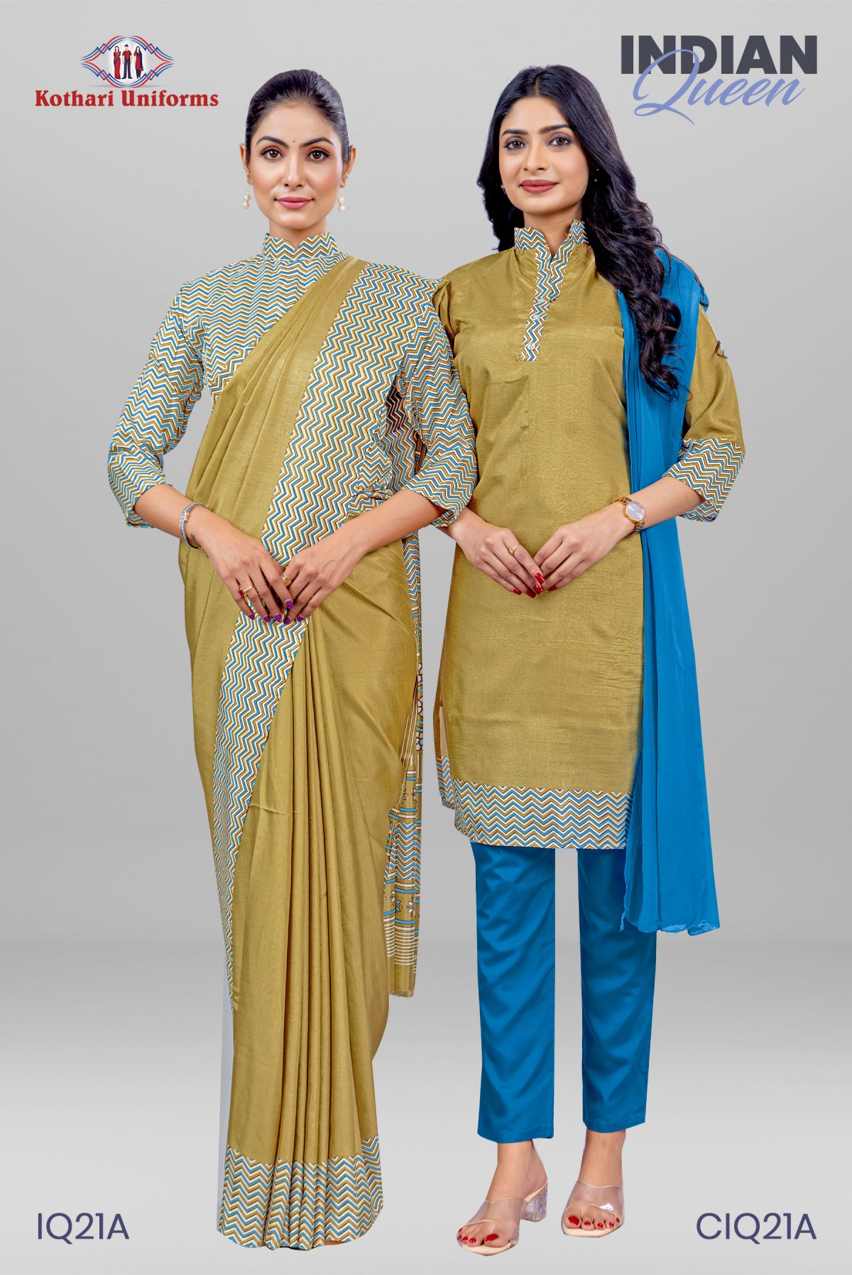 Indian Queen | Uniform Saree & Salwar Combo [IQ21A]