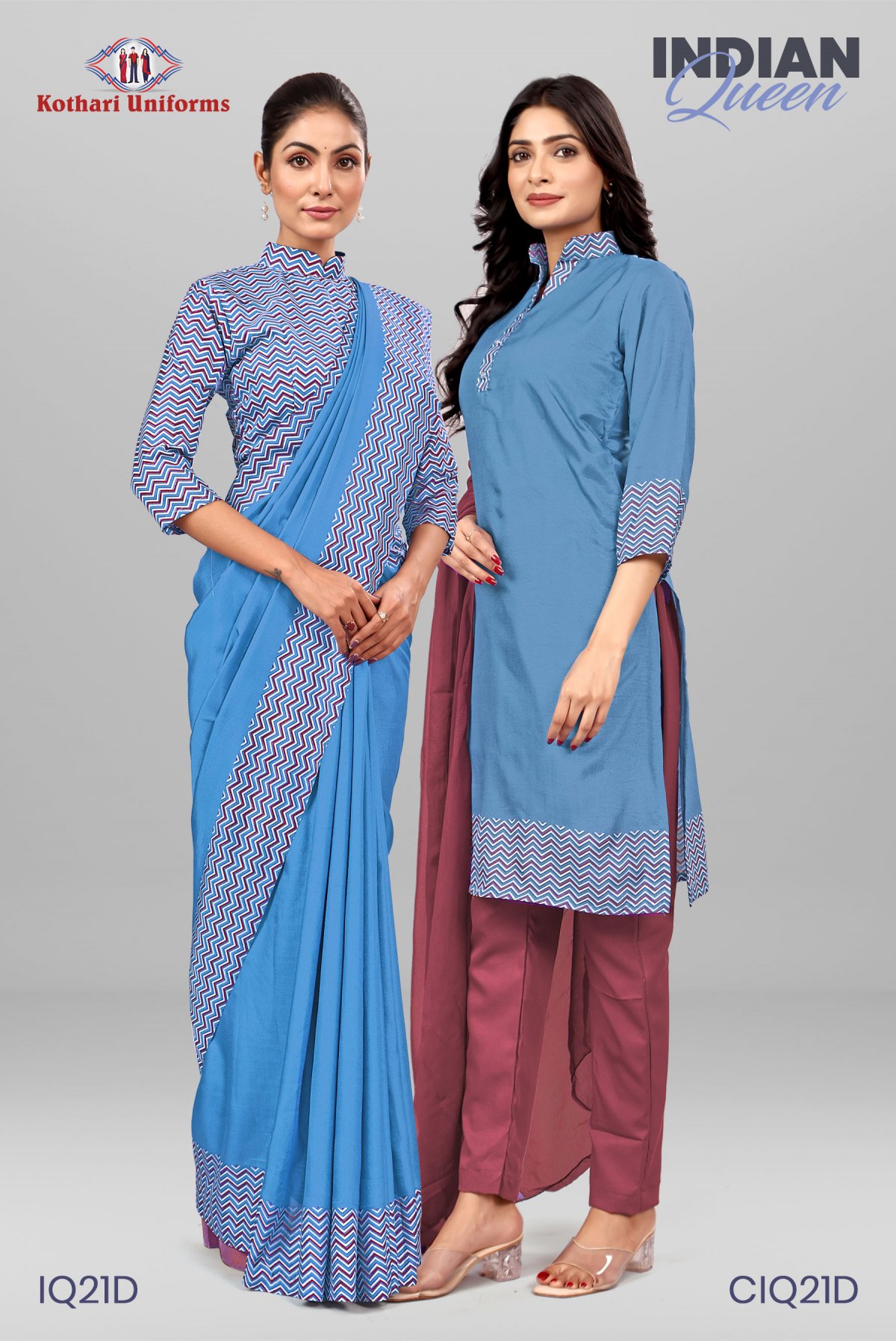 Indian Queen | Uniform Saree & Salwar Combo [IQ21D]