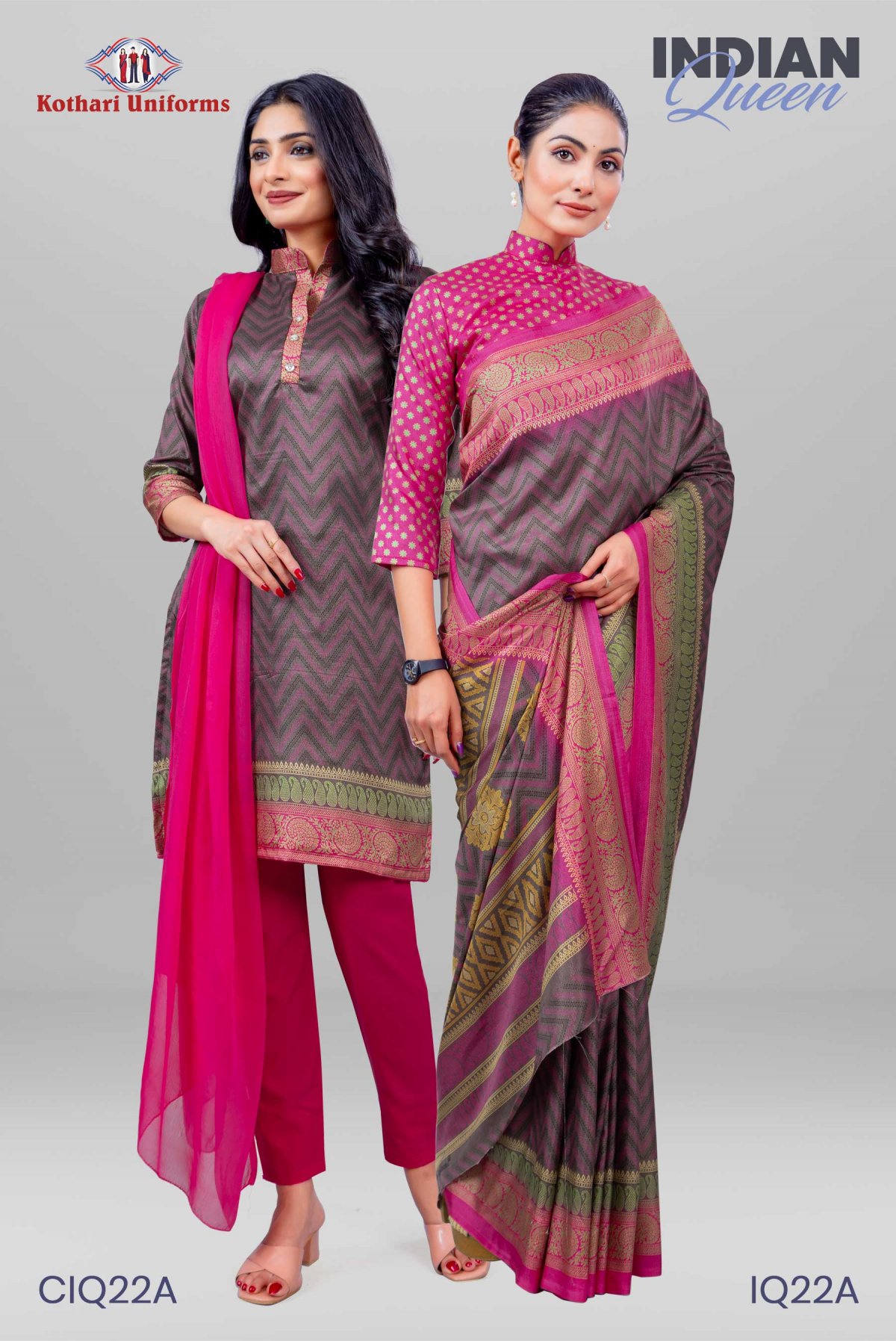 Indian Queen | Uniform Saree & Salwar Combo [IQ22A]