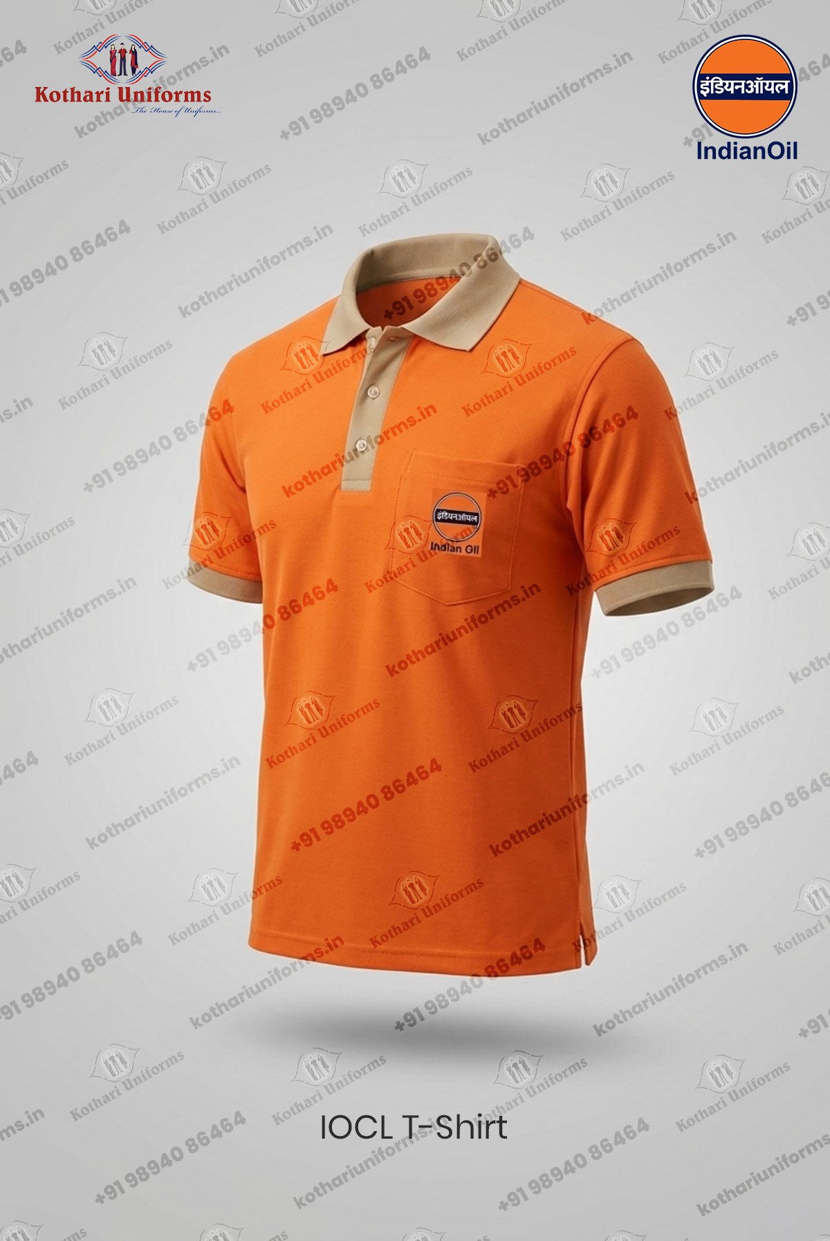 IOCL Indian Oil - Bunk Filler Uniform TShirt