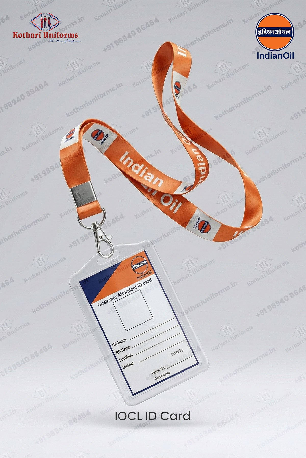 IOCL Indian Oil - ID Card Holder & Ribbon