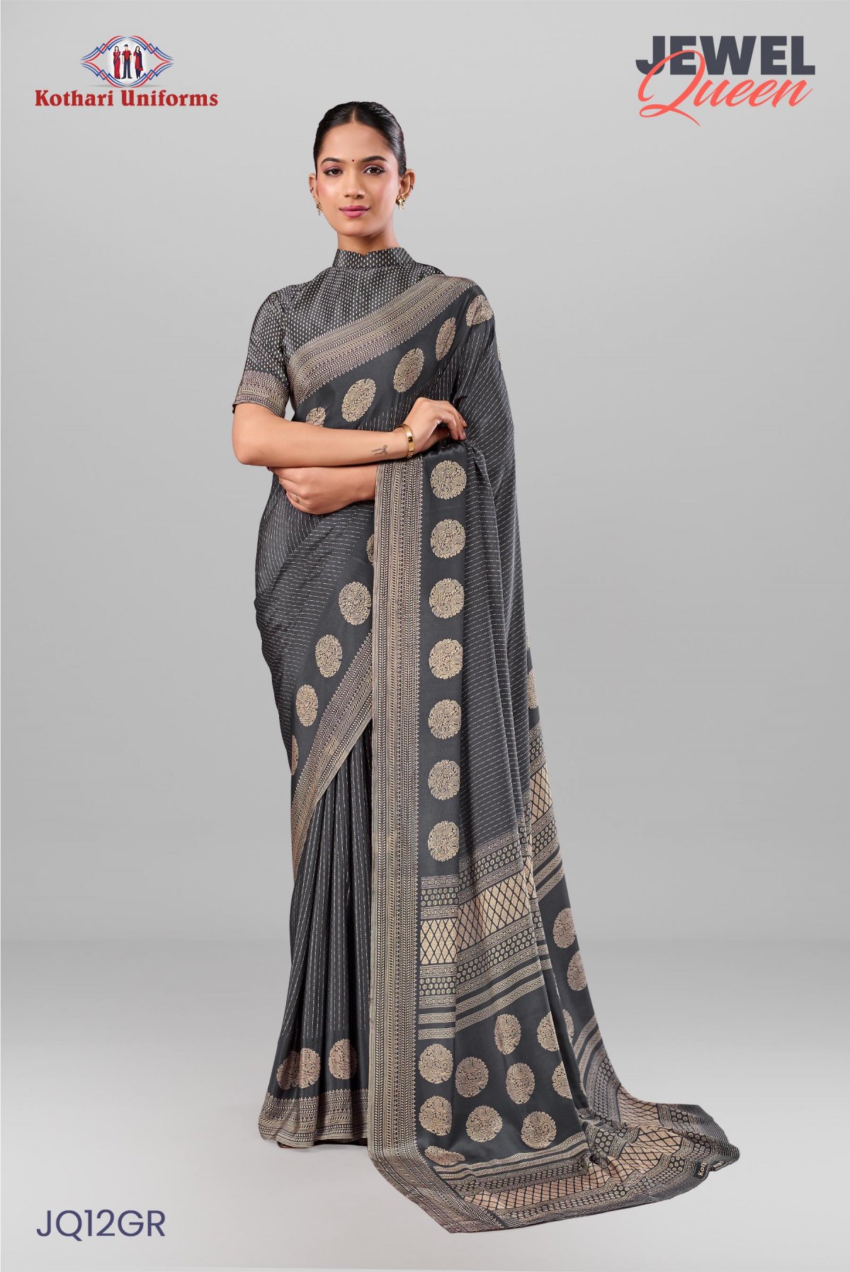 Jewel Queen | Uniform Saree [JQ12GR]