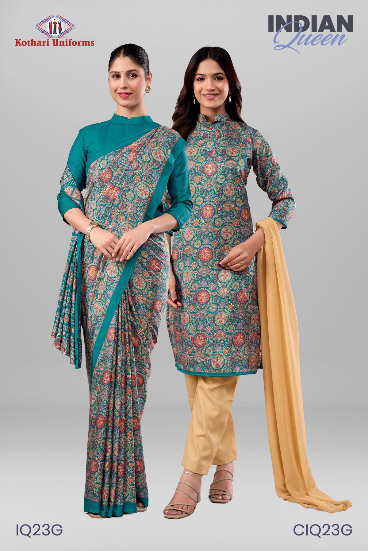 Indian Queen | Uniform Saree & Salwar Combo [IQ23G]