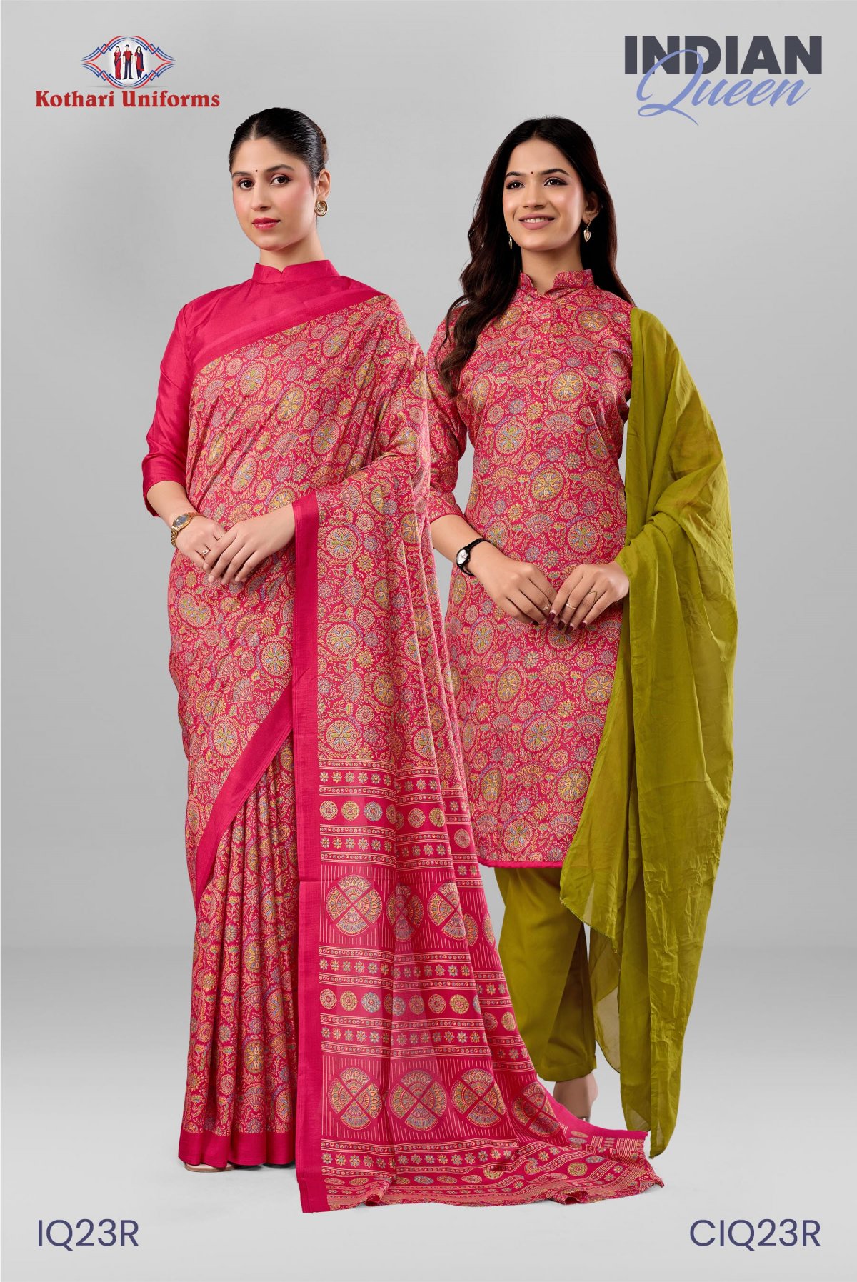 Indian Queen | Uniform Saree & Salwar Combo [IQ23R]