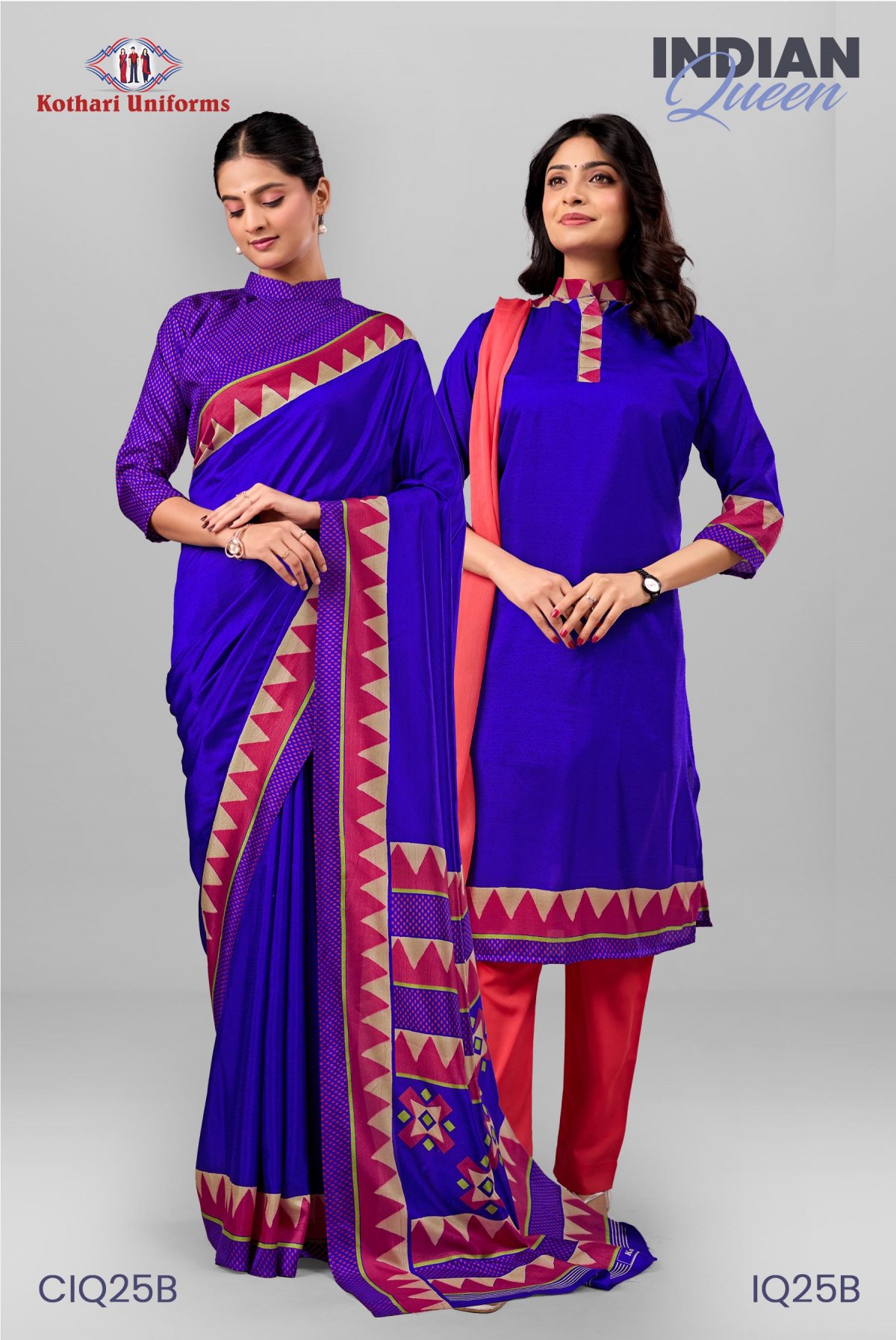 Indian Queen | Uniform Saree & Salwar Combo [IQ25B]