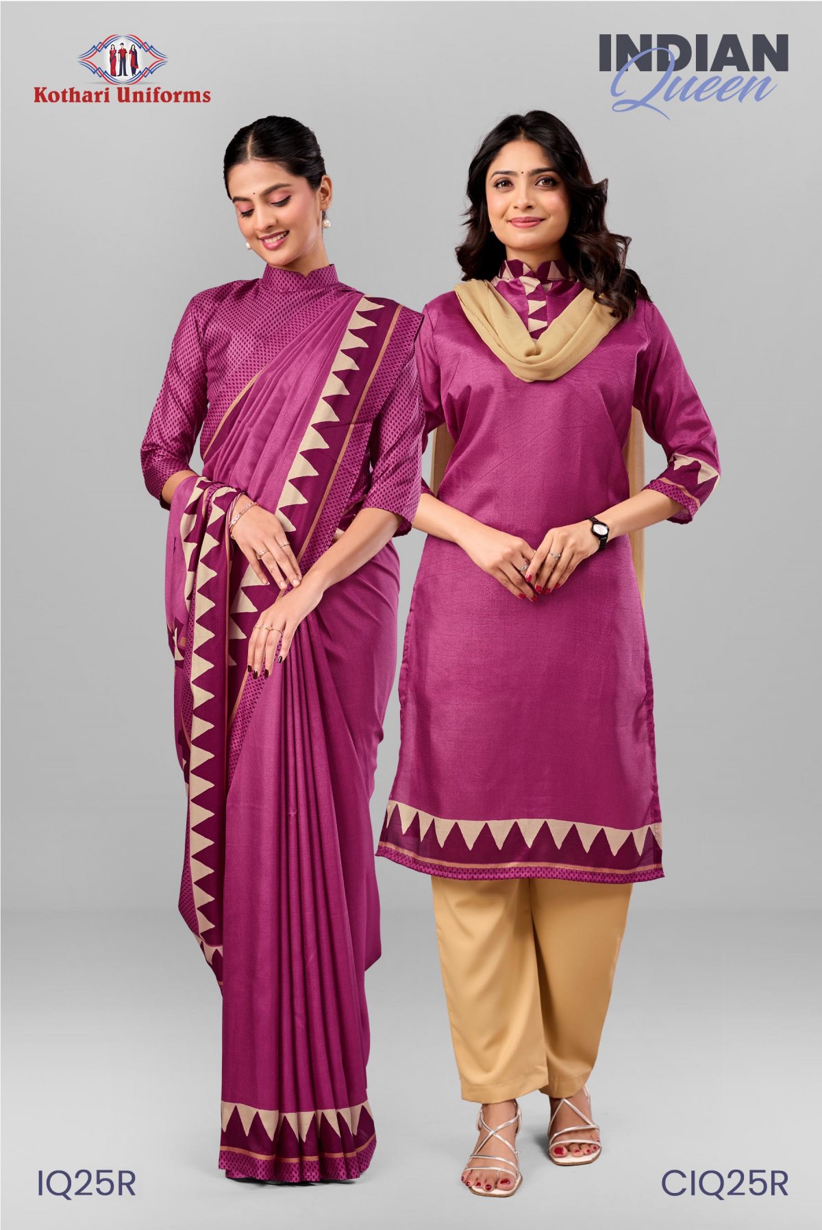 Indian Queen | Uniform Saree & Salwar Combo [IQ25R]