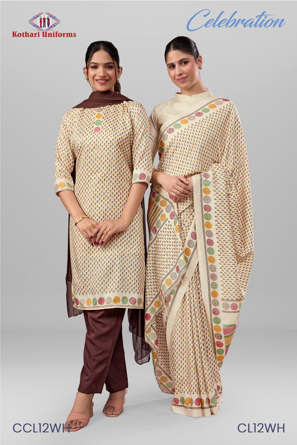 Celebration | Uniform Saree & Salwar Combo [CL12WH]