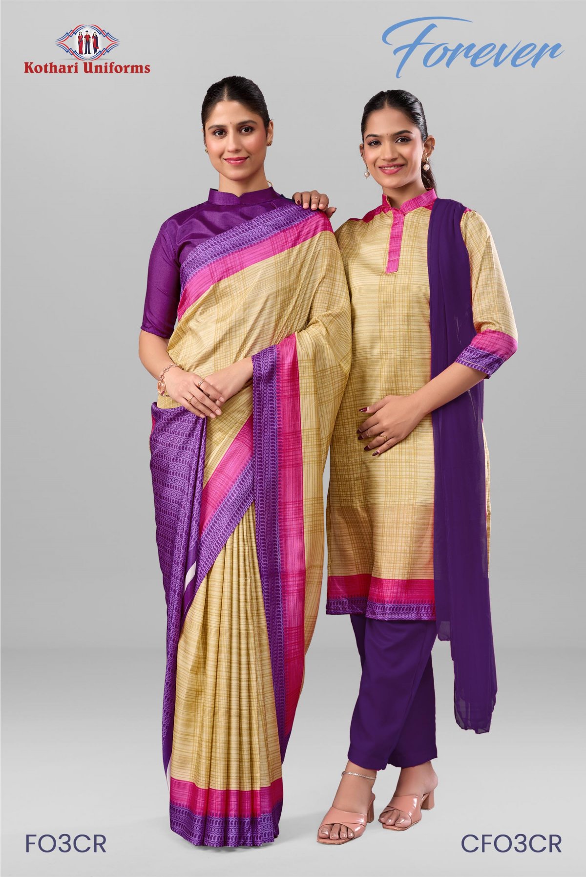 Forever | Uniform Saree & Salwar Combo [FO3CR]