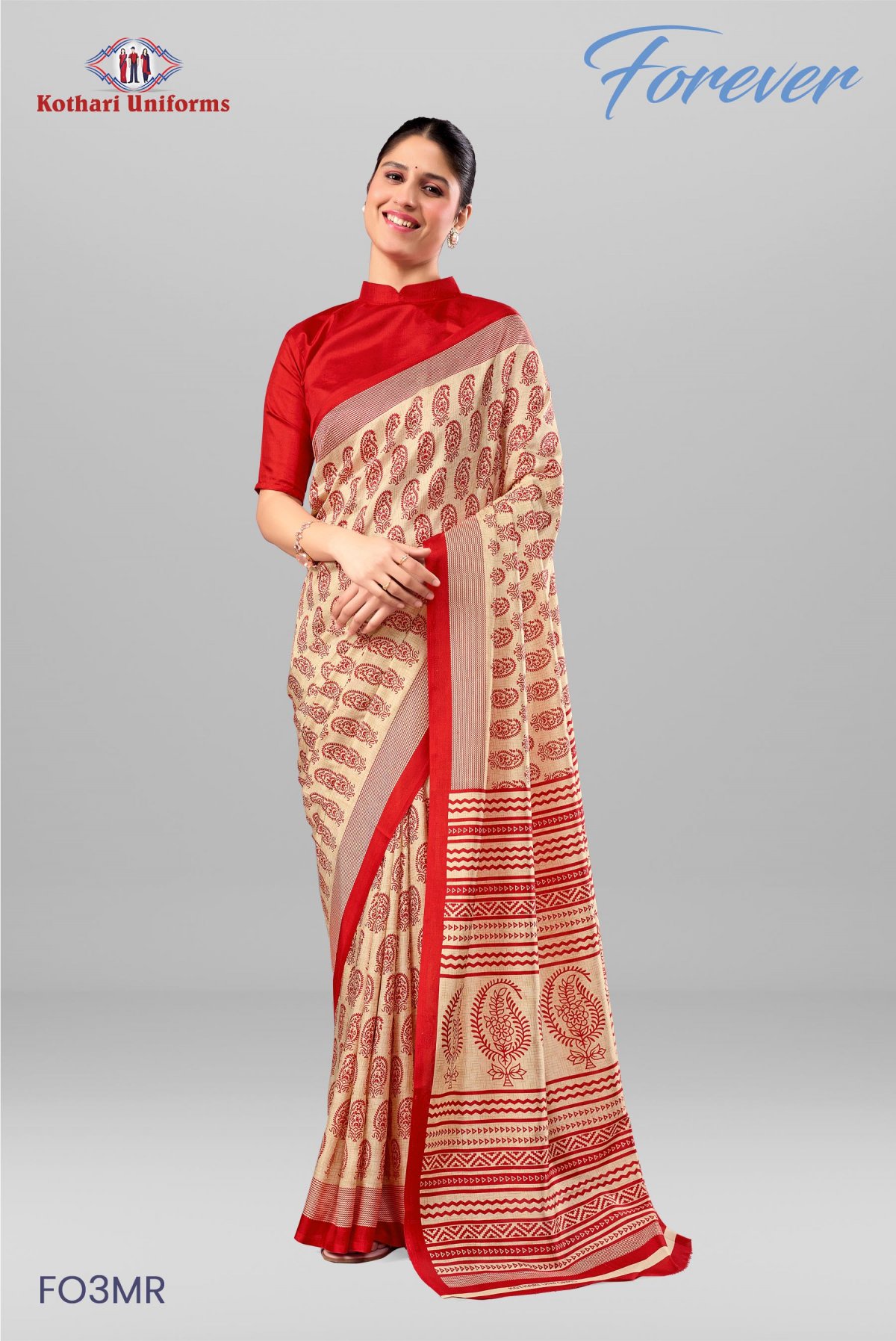 Forever| Uniform Saree [FO3MR]